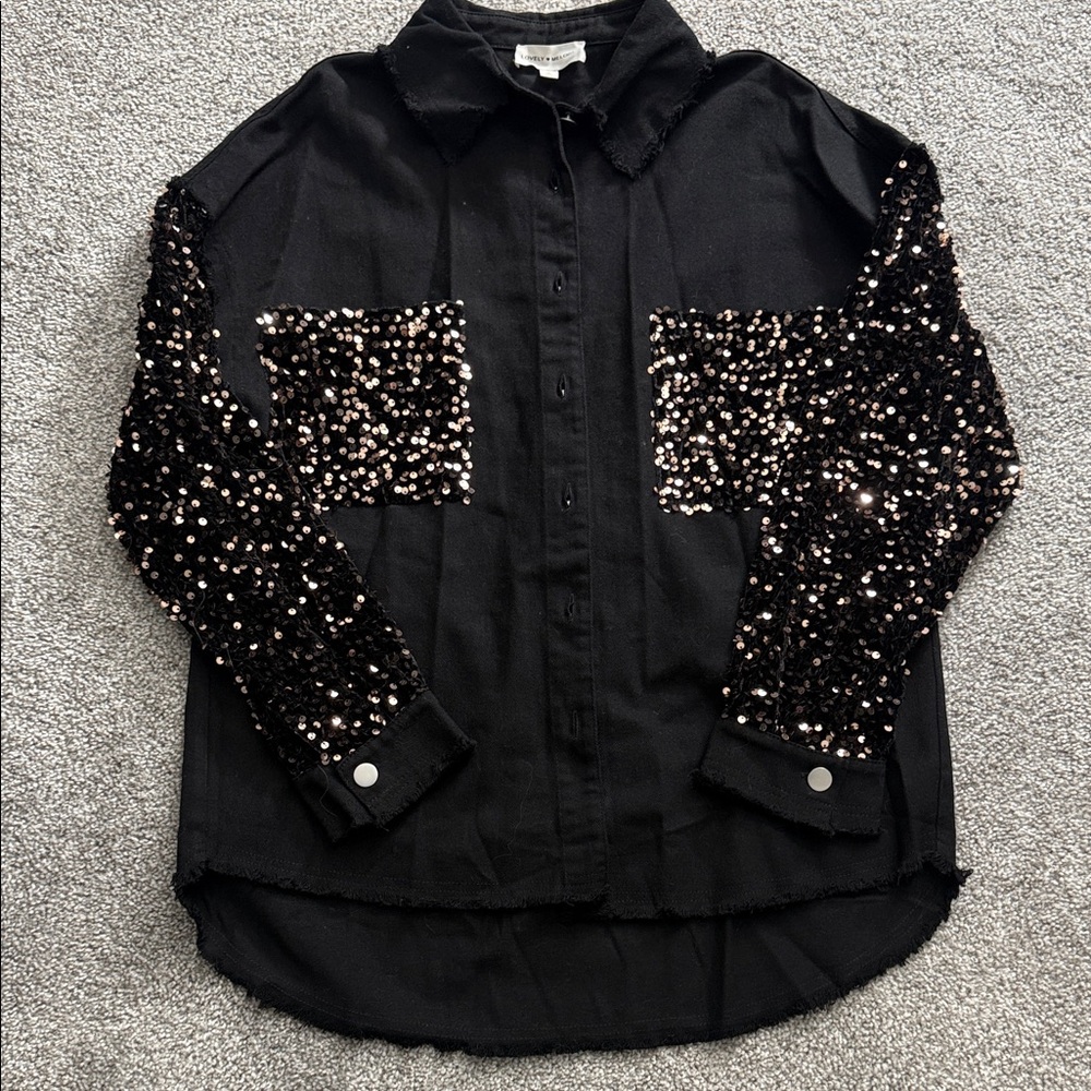 Sequin Button Down - image 1